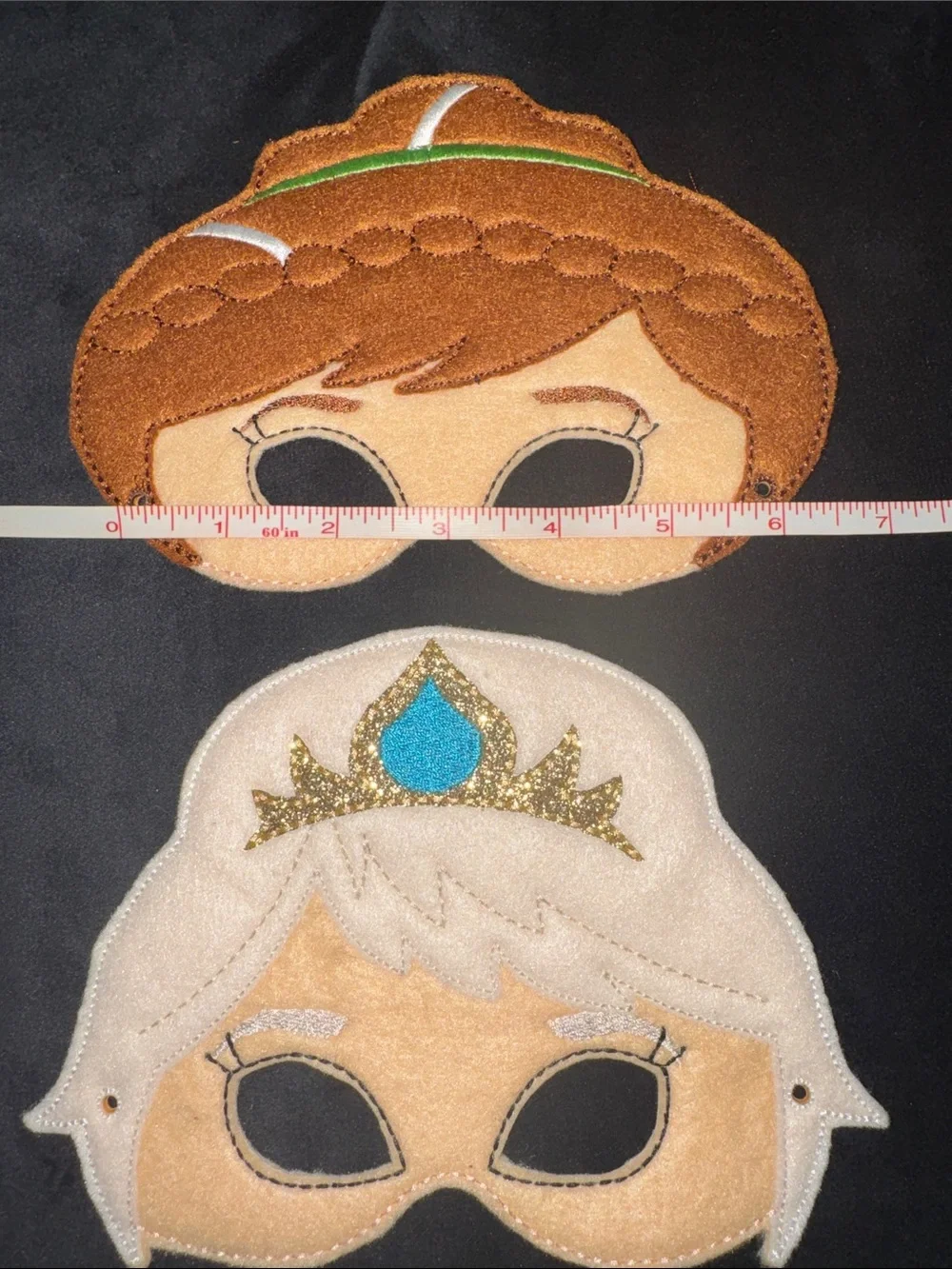 Girls' Princess Mask Set Anna & Elsa Felt HandMade Dress Up Costume Cosplay Soft